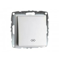 ⚡Механизм с клавишей проходной переключатель серии Despina (Mono Electric) Белый