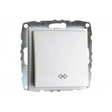 Механізм з клавішею прохідний перемикач серії Despina (Mono Electric) Білий