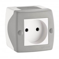 Розетка без заземлення серії Octans (Mono Electric). Колір Сірий