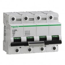 ⚡Автоматичний вимикач Schneider Electric C120N, 100А, крива B, 4 полюса, 10кА (A9N18354)