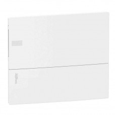 ⚡Щит вбудований Mini Pragma білі двері, 1 ряд, 18 модулів, Schneider Electric, Італія (MIP22118)