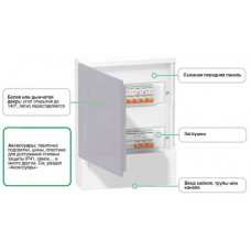 Щит вбудований Mini Pragma білі двері, 2 ряди, 24 модуля, Schneider Electric, Італія (MIP22212)