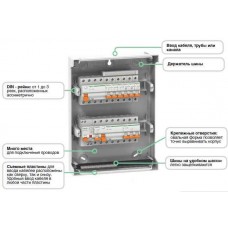 Щит вбудований Mini Pragma білі двері, 2 ряди, 24 модуля, Schneider Electric, Італія (MIP22212)