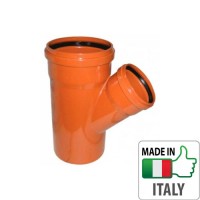 Тройник редукционный монтажный PVC для наружной канализации Redi O250/110x45°