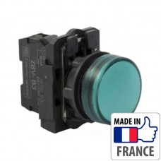 Кнопка с подсветкой Schneider Electric XB5-A, зеленый светодиод, пластиковое основание, 1NO/1NC, 24В XB5AW33B5 