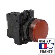 Кнопка с подсветкой Schneider Electric XB5-A, красный светодиод, пластик. основание, 1NO/1NC, 230-240В XB5AW34M5