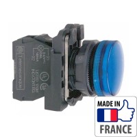 Кнопка с подсветкой Schneider Electric XB5-A, синий светодиод, пластик. основание, 1NO/1NC, 230-240В XB5AW36M5