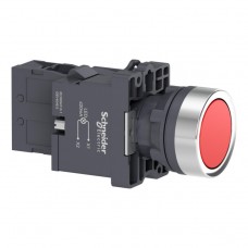 Кнопка XA2 с подсветкой, LED, 220В, красная, 1НO Schneider Electric  XA2EW34M1
