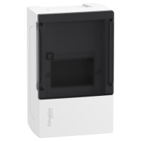 ⚡Щит навісний Mini Pragma димчаті двері, 1 ряд, 4 модулі, Schneider Electric, Італія (MIP12104S)