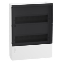 ⚡Щит навісний Mini Pragma димчаті двері, 2 ряди, 24 модулі, Schneider Electric, Італія (MIP12212S)