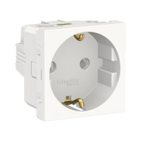 ⚡Розетка з з/к, зі шторками 16А гвинтовий зажим Unica New біла (NU303618)