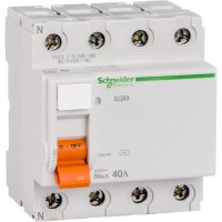 ⚡Дифференциальный выключатель нагрузки (УЗО) Schneider Electric ВД63 Домовой, 40А, 30мА, 4P (11463)