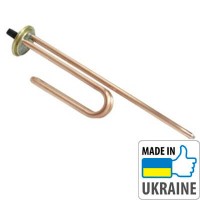 ТЕН 2,5 кВт, фланець, гнутий, під анод М6