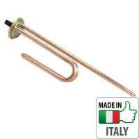 ТЭН 1,5 кВт, фланец, гнутый, под анод М6, длинная ножка