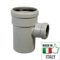 Тройник монтажный бесшумной канализации Valsir Silere O110/58х87°, 224015