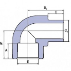 PP-R Колено (угол) 90° ВН, d=32мм, Wavin Ekoplastik, SKO132XXXX