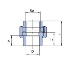 Переход с резьбовым соединением внутренним (раструбное соединение) под PP трубу 1/2”x20мм, Wavin Ekoplastik, SSHI02020X