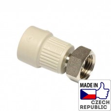 PP-R перехід з суцільнометалевою вставкою і перекидною гайкою 1/2”x20мм, Wavin Ekoplastik, SZM02020XX