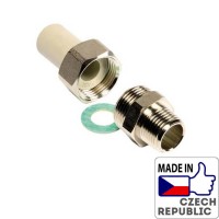 Резьбовое соединение наружное под PP трубу 3/4”x25мм, Wavin Ekoplastik, SSE02525XX