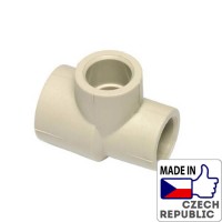 PP-R трійник перехідний з двох боків 32x25x25мм, Wavin Ekoplastik, STKR0322525