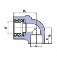 PP-R Угольник 90? с металлической внутренней резьбой 1/2”x25мм, Wavin Ekoplastik, SKOI02520E PP-R Угольник 90? с металлической внутренней резьбой 1/2”x25мм, Wavin Ekoplastik, SKOI02520E