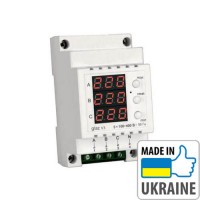 Трехфазный цифровой индикатор напряжения на DIN-рейку ZUBR V3, 100–420В