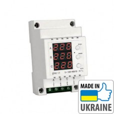 Трехфазный цифровой вольтметр на DIN-рейку ZUBR V3, 100–420В