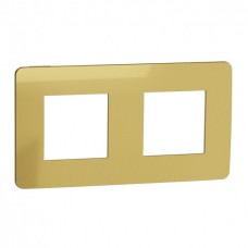 Рамка 2-х постова Unica New золото/білий (NU280459)