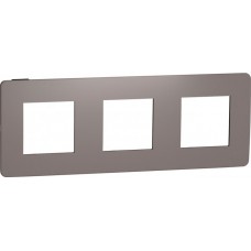 ⚡Рамка 3-х постова Unica New шоколад/антрацит (NU280617)