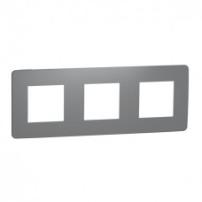 ⚡Рамка 3-х постова Unica New димчато-сірий/білий (NU280621)
