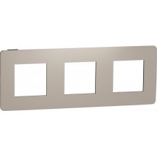 ⚡Рамка 3-х постова Unica New пісочний/антрацит (NU280628)