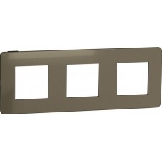 ⚡Рамка 3-х постова Unica New бронза/антрацит (NU280652)