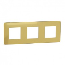 ⚡Рамка 3-х постова Unica New золото/бежевий (NU280660)