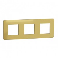 ⚡Рамка 3-х постовая Unica New золото/антрацит (NU280662)
