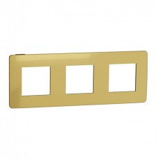 ⚡Рамка 3-х постова Unica New золото/антрацит (NU280662)
