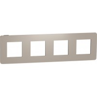 ⚡Рамка 4-х постовая Unica New песочный/антрацит (NU280828)