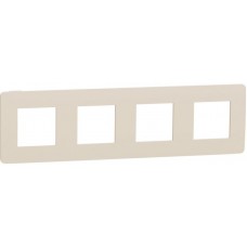 Рамка 4-х постова Unica New бежевий/бежевий (NU280844)