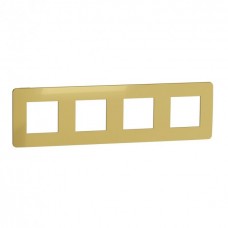 ⚡Рамка 4-х постова Unica New золото/білий (NU280859)