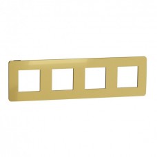 Рамка 4-х постова Unica New золото/антрацит (NU280862)