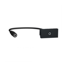 ⚡Розетка Minijack 1 модуль Unica New антрацит (NU343354)