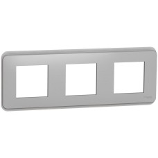 Рамка 3-х постова Unica New алюміній (NU400630)