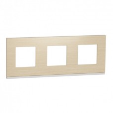 ⚡Рамка 3-х постова горизонтальна Unica New клен/білий (NU600683)