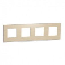 ⚡Рамка 4-х постовая горизонтальная Unica New клен/белый (NU600883)